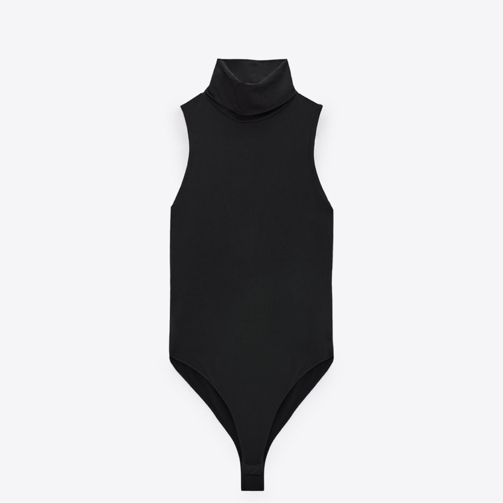 Zara Sleeveless Turtleneck Bodysuit